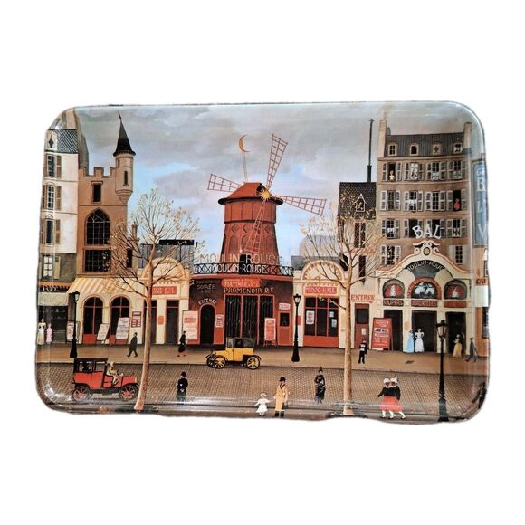 3 Souvenir Paris France French  Melamine Individual Trays Trivets Import Inc EUC - Picture 3 of 4